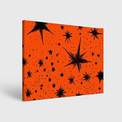 Холст прямоугольный Огненный оранжевый абстракция, цвет: 3D-принт