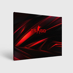 Холст прямоугольный CSGO red black logo, цвет: 3D-принт