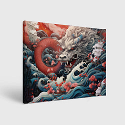 Холст прямоугольный Морской дракон Irezumi, цвет: 3D-принт