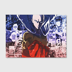 Холст прямоугольный One Punch Man Сайтама, цвет: 3D-принт — фото 2