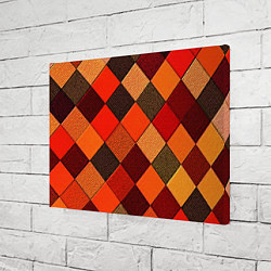 Холст прямоугольный Шахматка красно-коричневая, цвет: 3D-принт — фото 2