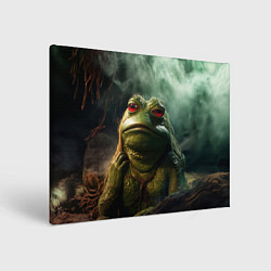 Холст прямоугольный Большая жаба Пепе, цвет: 3D-принт