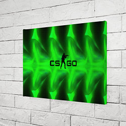 Холст прямоугольный CSGO green logo, цвет: 3D-принт — фото 2