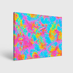 Холст прямоугольный Барбм - цветочный абстрактный паттерн - тай-дай, цвет: 3D-принт