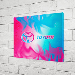 Холст прямоугольный Toyota neon gradient style по-горизонтали, цвет: 3D-принт — фото 2