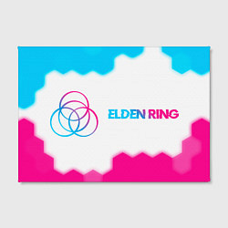 Холст прямоугольный Elden Ring neon gradient style по-горизонтали, цвет: 3D-принт — фото 2