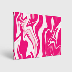 Холст прямоугольный Абстракция разлитая розовая краска, цвет: 3D-принт
