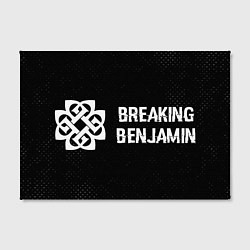 Холст прямоугольный Breaking Benjamin glitch на темном фоне по-горизон, цвет: 3D-принт — фото 2