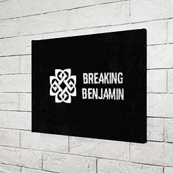 Холст прямоугольный Breaking Benjamin glitch на темном фоне по-горизон, цвет: 3D-принт — фото 2