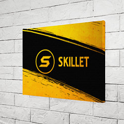 Холст прямоугольный Skillet - gold gradient по-горизонтали, цвет: 3D-принт — фото 2