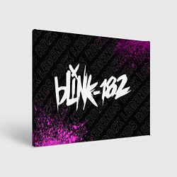 Холст прямоугольный Blink 182 rock legends по-горизонтали, цвет: 3D-принт