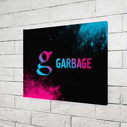 Холст прямоугольный Garbage - neon gradient по-горизонтали, цвет: 3D-принт — фото 2