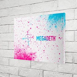 Холст прямоугольный Megadeth neon gradient style по-горизонтали, цвет: 3D-принт — фото 2