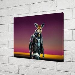 Холст прямоугольный Cool kangaroo - ai art, цвет: 3D-принт — фото 2