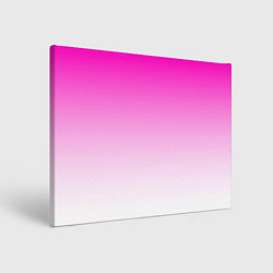 Холст прямоугольный Розово-белый градиент, цвет: 3D-принт