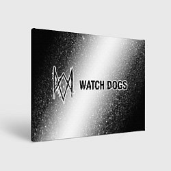 Холст прямоугольный Watch Dogs glitch на светлом фоне по-горизонтали, цвет: 3D-принт
