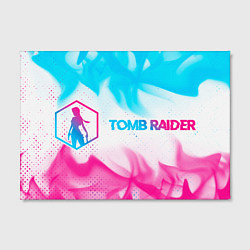 Холст прямоугольный Tomb Raider neon gradient style по-горизонтали, цвет: 3D-принт — фото 2