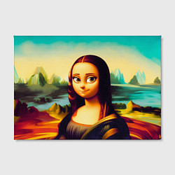 Холст прямоугольный Нейросеть - Мона Лиза в стиле Pixar, цвет: 3D-принт — фото 2