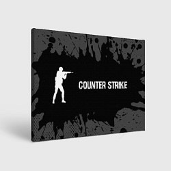 Холст прямоугольный Counter Strike glitch на темном фоне по-горизонтал, цвет: 3D-принт