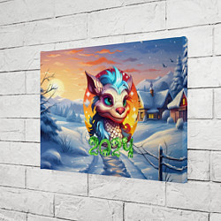 Холст прямоугольный Новогодний дракон 2024, цвет: 3D-принт — фото 2