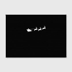 Холст прямоугольный Санта Клаус - минимализм, цвет: 3D-принт — фото 2