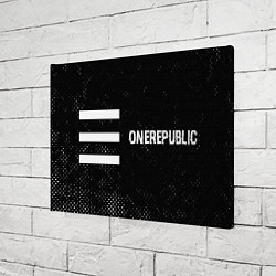 Холст прямоугольный OneRepublic glitch на темном фоне по-горизонтали, цвет: 3D-принт — фото 2