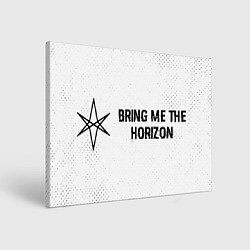 Холст прямоугольный Bring Me the Horizon glitch на светлом фоне по-гор, цвет: 3D-принт