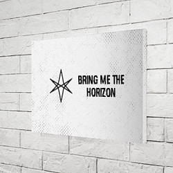 Холст прямоугольный Bring Me the Horizon glitch на светлом фоне по-гор, цвет: 3D-принт — фото 2