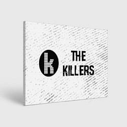 Холст прямоугольный The Killers glitch на светлом фоне по-горизонтали, цвет: 3D-принт