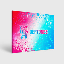 Холст прямоугольный Deftones neon gradient style по-горизонтали, цвет: 3D-принт