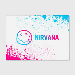 Холст прямоугольный Nirvana neon gradient style по-горизонтали, цвет: 3D-принт — фото 2