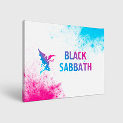 Холст прямоугольный Black Sabbath neon gradient style по-горизонтали, цвет: 3D-принт