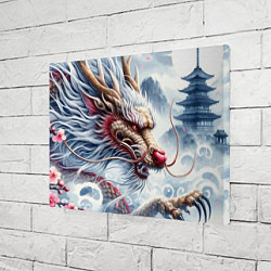 Холст прямоугольный Свирепый японский дракон - искусство, цвет: 3D-принт — фото 2