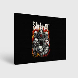 Холст прямоугольный Slipknot метал-группа, цвет: 3D-принт
