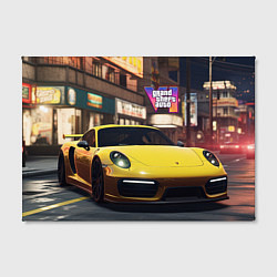 Холст прямоугольный GTA 6 porshe, цвет: 3D-принт — фото 2