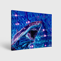 Холст прямоугольный Фиолетовая акула, цвет: 3D-принт