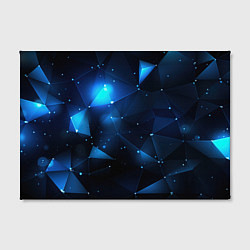 Холст прямоугольный Синяя геометрическая абстракция, цвет: 3D-принт — фото 2