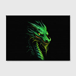 Холст прямоугольный Зеленый дракон иллюстрация, цвет: 3D-принт — фото 2