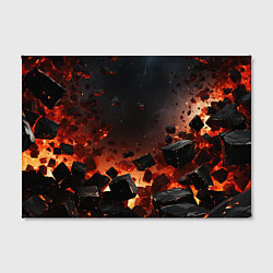 Холст прямоугольный Взрыв плит и огонь, цвет: 3D-принт — фото 2
