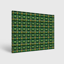 Холст прямоугольный Зеленый абстрактный паттерн, цвет: 3D-принт