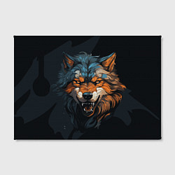 Холст прямоугольный Волчий свирепый оскал, цвет: 3D-принт — фото 2