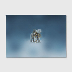 Холст прямоугольный Белый северный медведь в стиле стимпанк, цвет: 3D-принт — фото 2