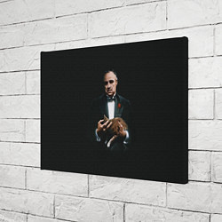 Холст прямоугольный Крестный отец и кот, цвет: 3D-принт — фото 2