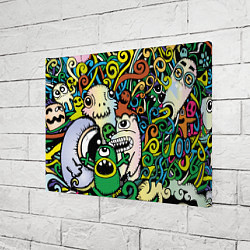 Холст прямоугольный Сумасшедшие монстры, цвет: 3D-принт — фото 2