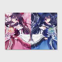 Холст прямоугольный Touhou Project Рейму Красная и Голубая, цвет: 3D-принт — фото 2