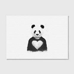 Холст прямоугольный Love panda, цвет: 3D-принт — фото 2