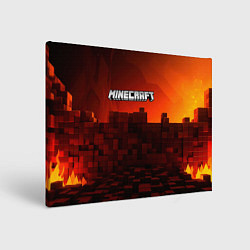 Холст прямоугольный Minecraft огненные кубы, цвет: 3D-принт