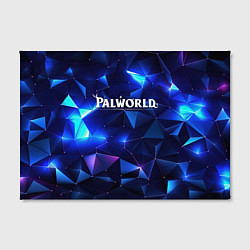 Холст прямоугольный Palworld логотип и синие блики, цвет: 3D-принт — фото 2