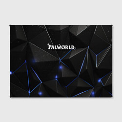 Холст прямоугольный Palworld лого на черном стильном фоне, цвет: 3D-принт — фото 2