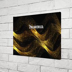 Холст прямоугольный Palworld логотип золотая пыльца, цвет: 3D-принт — фото 2